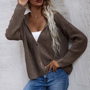 URBAN FRONT ZIP CARIDGAN